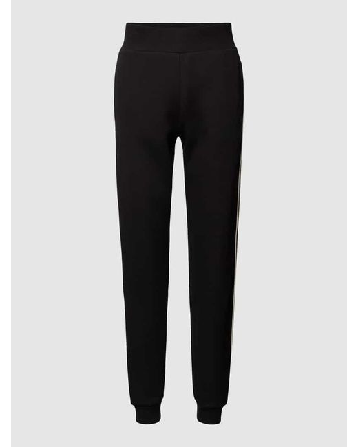 Guess Black Regular Fit Sweatpants Mit Galonstreifen Modell 'Britney'