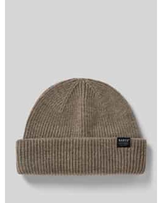 Barts Beanie Met Labeldetail, Model 'Feodore' in het Brown voor heren