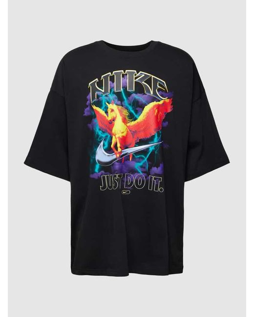 Nike Oversized T-Shirt mit Label-Print in Black für Herren