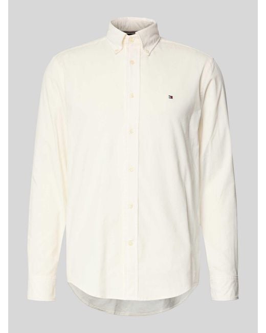 Tommy Hilfiger Regular Fit Corduroy Overhemd Van Puur Katoen in het Natural voor heren