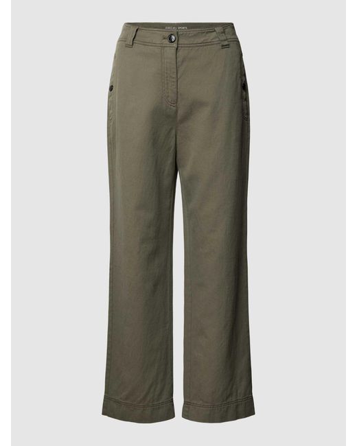 Marc Cain Wide Fit Broek Met Knoopsluiting in het Green