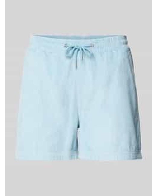 Mazine Korte Regular Fit Broek Met Elastische Band, Model 'Scotch' in het Blue voor heren