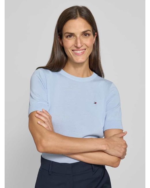 Tommy Hilfiger Blue Regular Fit T-Shirt aus reiner Baumwolle