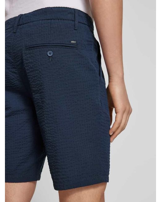 Only & Sons Regular Fit Shorts mit Strukturmuster Modell 'LEO LIFE' in Blue für Herren