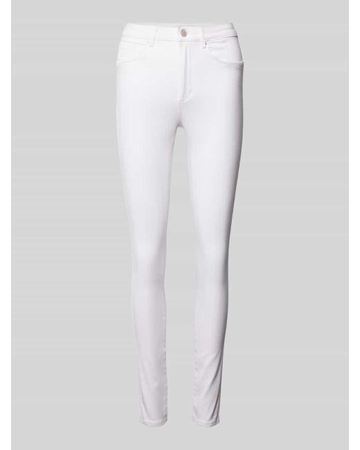 ONLY White Skinny Fit Jeans im 5-Pocket-Design Modell 'ROYAL'