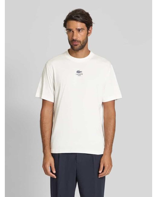 Lacoste Regular Fit T-Shirt aus reiner Baumwolle in White für Herren