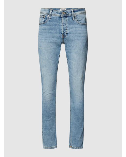 Jack & Jones Regular Fit Jeans im 5-Pocket-Design Modell 'GLENN' in Blue für Herren