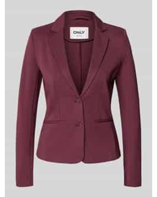 ONLY Regular Fit Blazer Van Viscosemix, Model 'Poptrash Life' in het Red
