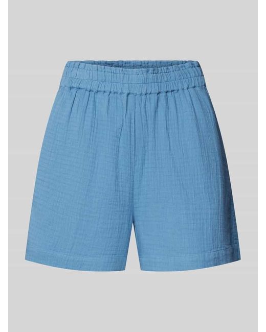 Vila Blue High Waist Shorts in unifarbenem Design Modell 'NIA'