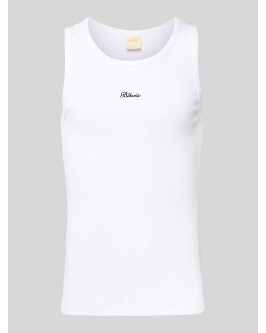 BLKVIS Tanktop Met Labelstitching in het White voor heren