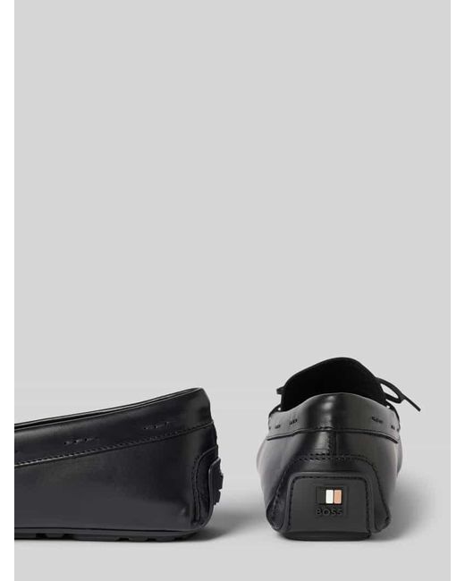 Boss Mokassins mit Label-Prägung Modell 'Noel' in Black für Herren