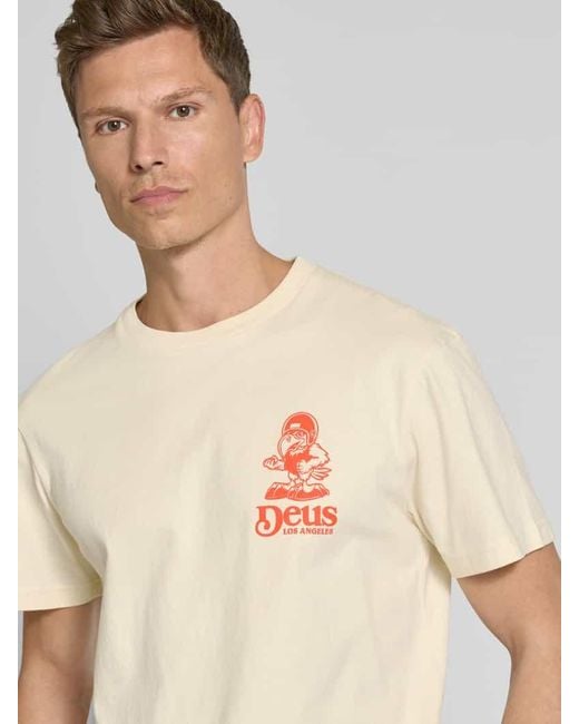 Deus Ex Machina T-Shirt mit Label-Print Modell 'Raptor' in Natural für Herren