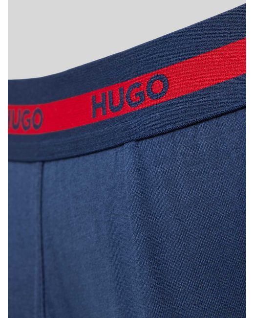 HUGO Slip mit elastischem Logo-Bund im 3er-Pack in Blue für Herren