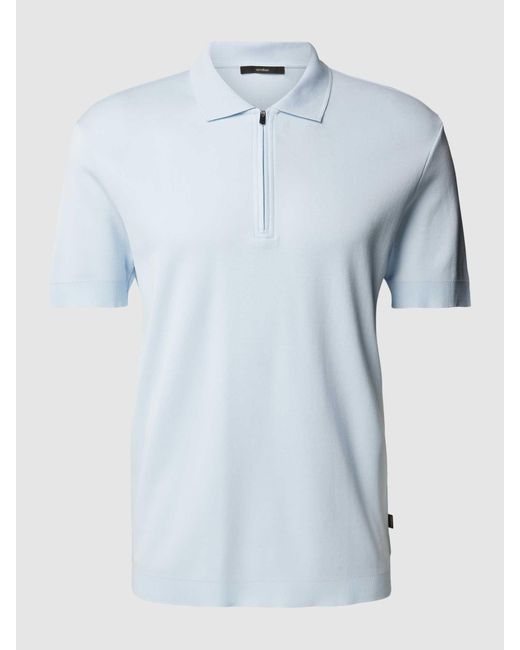Windsor. Regular Fit Poloshirt mit Label-Detail in Blue für Herren