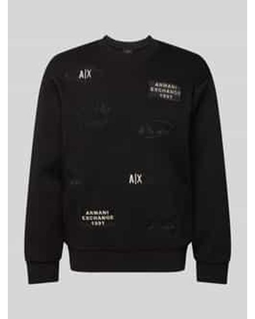 ARMANI EXCHANGE Sweatshirt Met Labelpatches in het Black voor heren