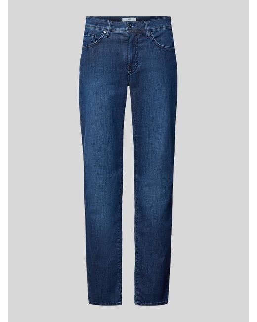 Brax Straight Fit Jeans Met Labelpatch in het Blue voor heren
