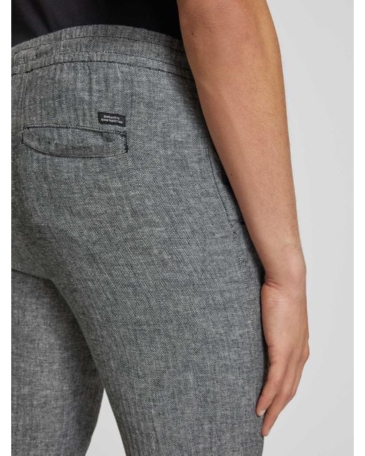 Blend Regular Fit Stoffen Broek Met Tunnelkoord in het Gray voor heren