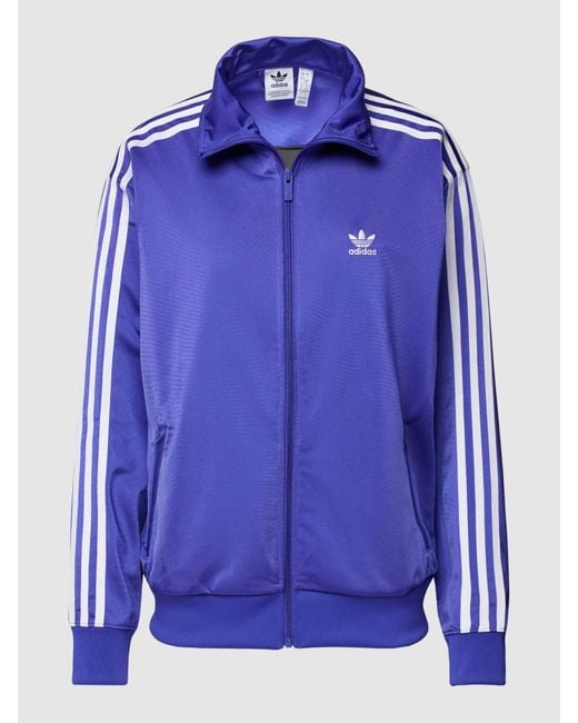 Adidas Originals Sweatjack Met Opstaande Kraag in het Blue