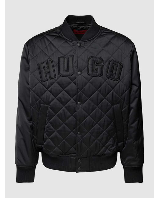 HUGO Jacke mit Label-Detail in Black für Herren