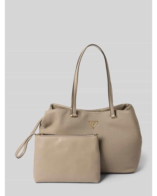 Guess Natural Handtasche mit Label-Applikation Modell 'PHAEDRA'