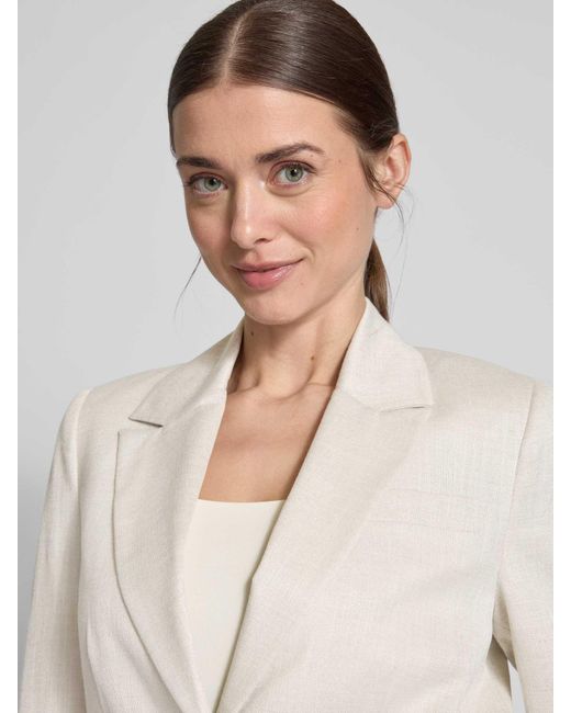 Milano Italy Regular Fit Blazer Met Klepzakken in het Natural
