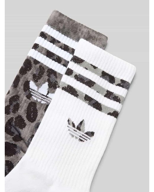 Adidas Originals White Socken mit Label-Print im 2er-Pack