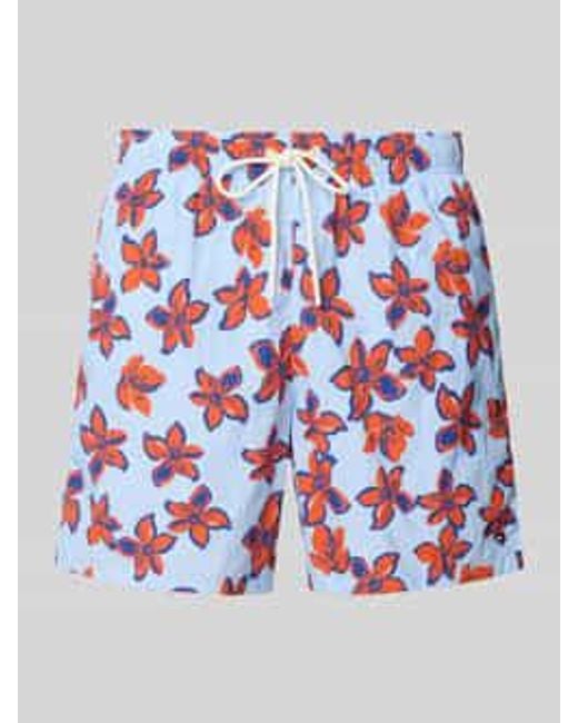 Tommy Hilfiger Zwembroek Met All-Over Motief in het Red voor heren