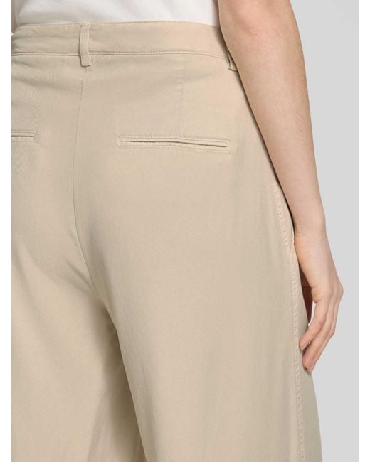 Cambio Stoffen Broek Met Franse Steekzakken in het Natural