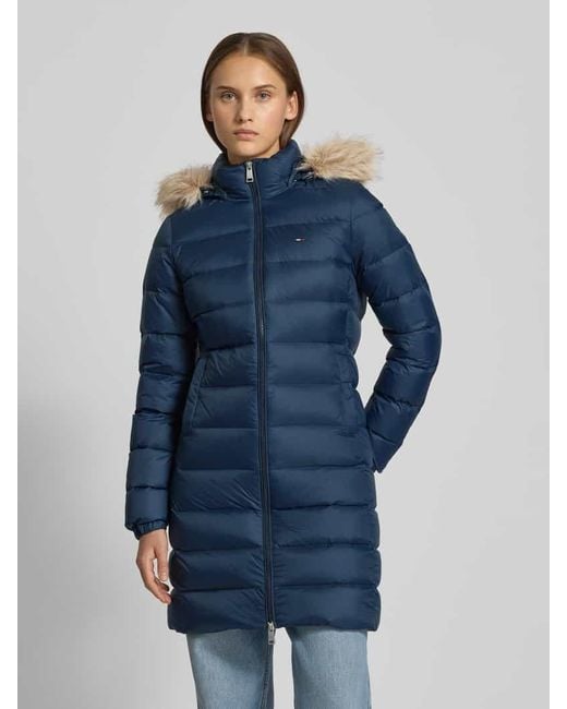Tommy Hilfiger Blue Regular Fit Daunenmantel mit Entendaunen-Füllung