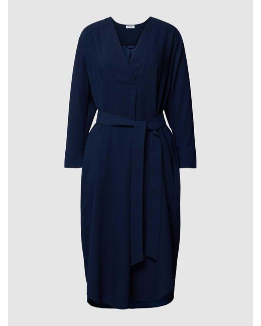 Esprit Midi-jurk Met Strikceintuur in het Blue