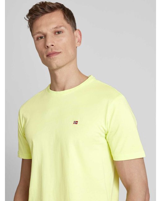 Napapijri T-shirt Met Ronde Hals in het Yellow voor heren