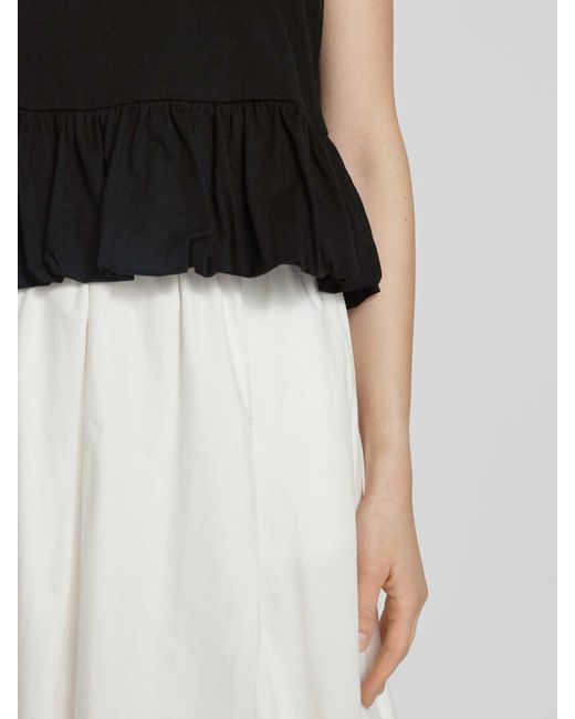 EDITED Tanktop Met Uitlopend Rokdeel in het Black