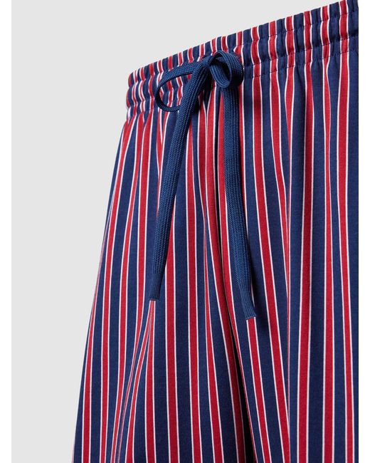 Mey Loose Fit Pyjama-Shorts mit Streifenmuster in Purple für Herren