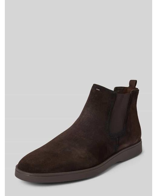 Lloyd Chelsea Boots aus Leder mit Zugschlaufe Modell 'NYMAD' in Brown für Herren