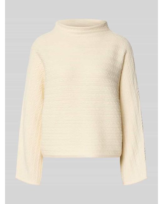 Zero Natural Strickpullover mit Stehkragen