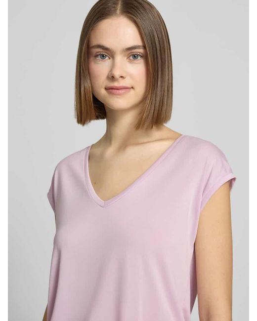 Pieces Pink Relaxed Fit T-Shirt aus Modal-Mix Modell 'KAMALA'