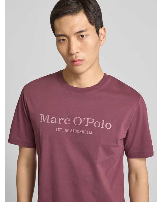 Marc O' Polo Regular Fit T-Shirt aus reiner Baumwolle in Pink für Herren