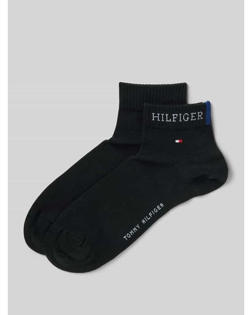 Tommy Hilfiger Sneaker-Socken aus Baumwoll-Mix im 2er-Pack in Black für Herren