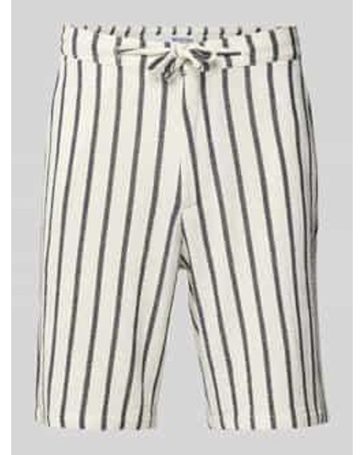 SELECTED Regular Fit Bermuda Met Structuurmotief in het Multicolor voor heren