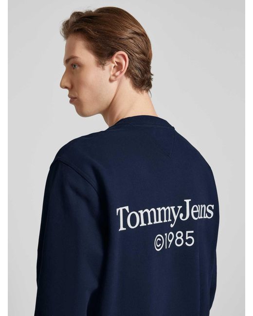Tommy Hilfiger Sweatshirt Met Labelprint in het Blue voor heren