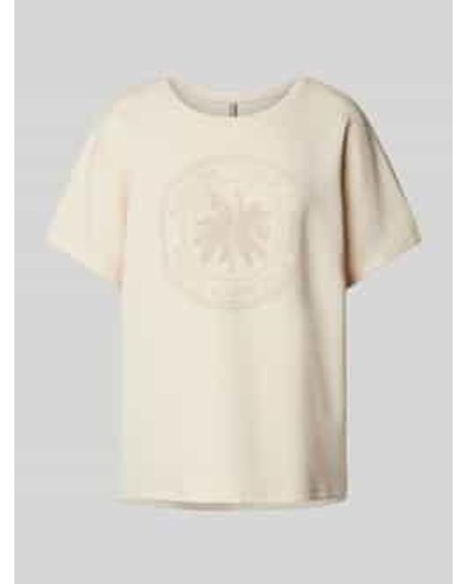 Soya Concept Sweatshirt Met Labelprint in het Natural