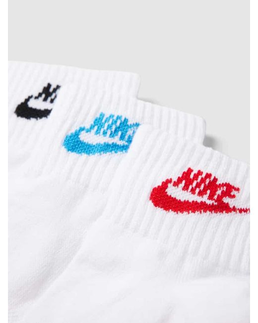 Nike White Socken mit Label-Print im 3er-Pack Modell 'EVERYDAY'
