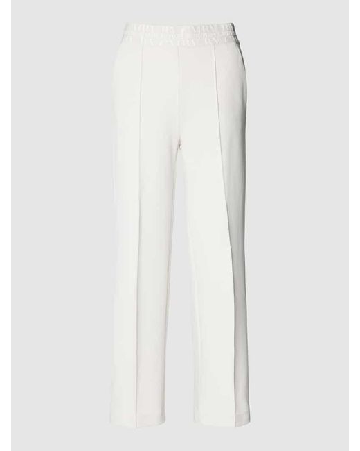 Cambio White Stoffhose mit fixierten Bügelfalten Modell 'Cameron'