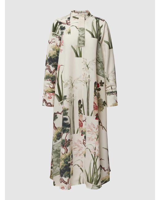 Ted Baker Midi-jurk Met All-over Bloemenprint in het Natural