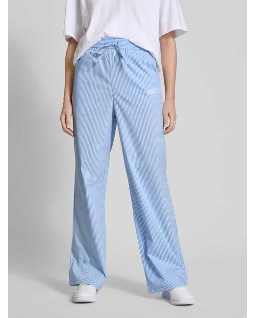 PEGADOR Blue Stoffhose mit Logo-Stitching Modell 'EVA'