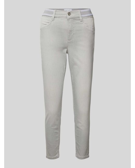 ANGELS Slim Fit Jeans Met Streepmotief in het Gray