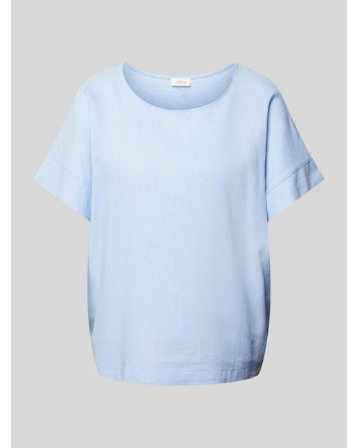 S.oliver Blue T-Shirt mit Rundhalsausschnitt