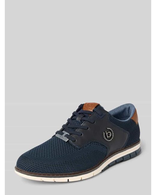 Bugatti Schnürschuhe mit Strukturmuster Modell 'Sandman' in Blue für Herren
