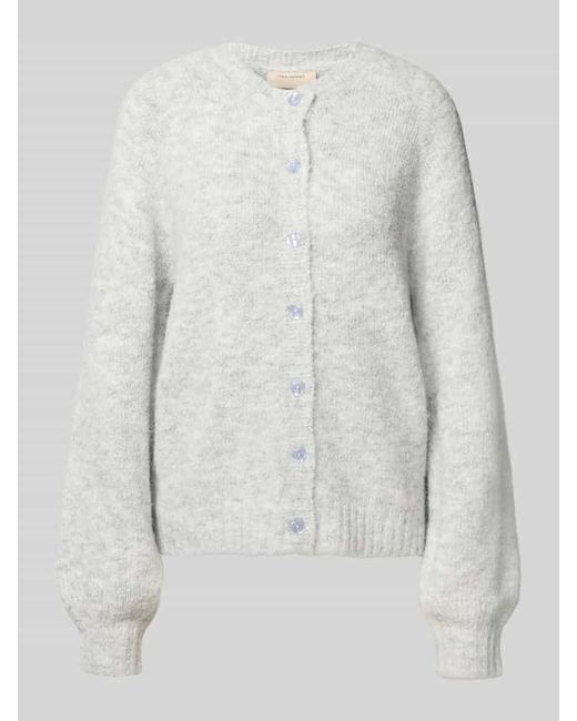 Freequent White Regular Fit Jacke in Strick-Optik Modell 'Luisa'