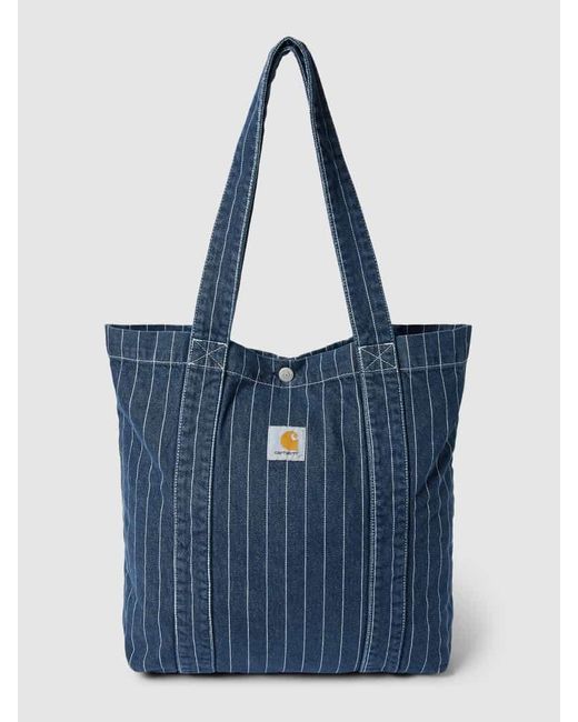 Carhartt Tote Bag mit Label-Patch Modell 'ORLEAN' in Blue für Herren
